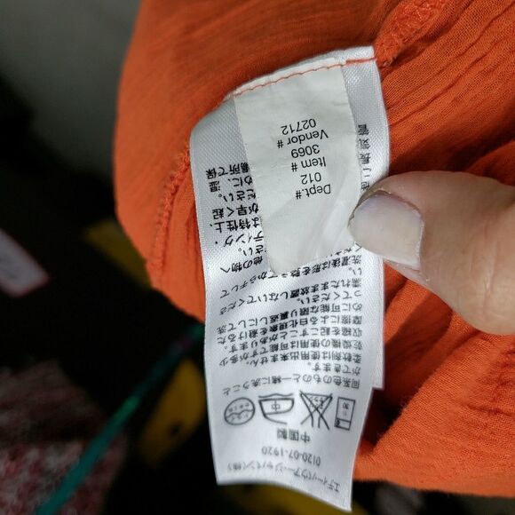 Eddie bauer orange cotton tunic - Picture 3 of 8
